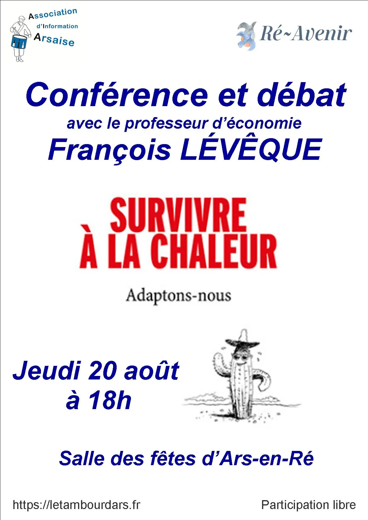 Conférence et débat - Survivre à la chaleur_Ars-en-Ré