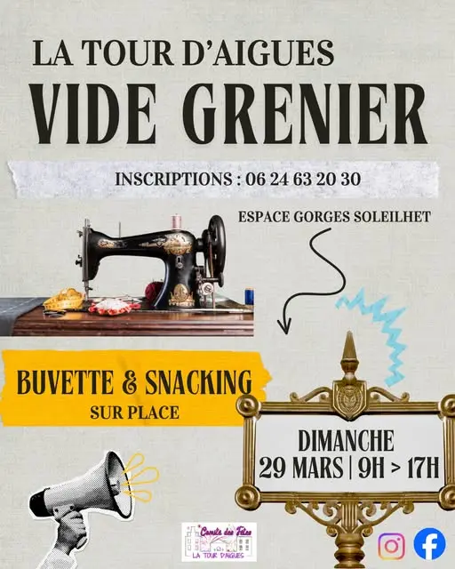 Vide grenier à La Tour d' Aigues_La Tour-d'Aigues