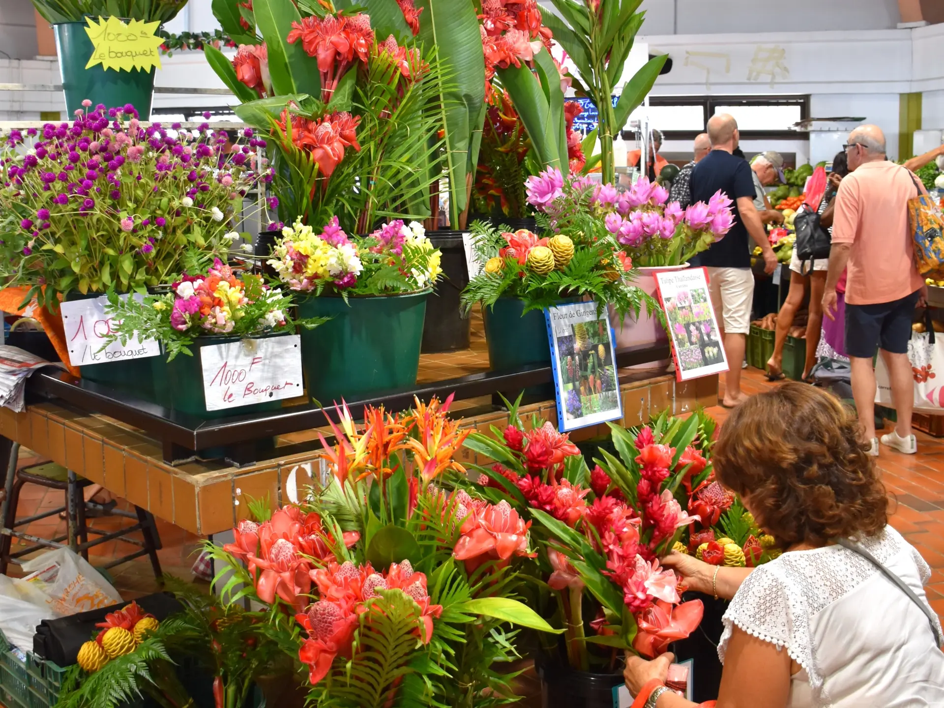 Fresh flowers at Noumea Municipal Market