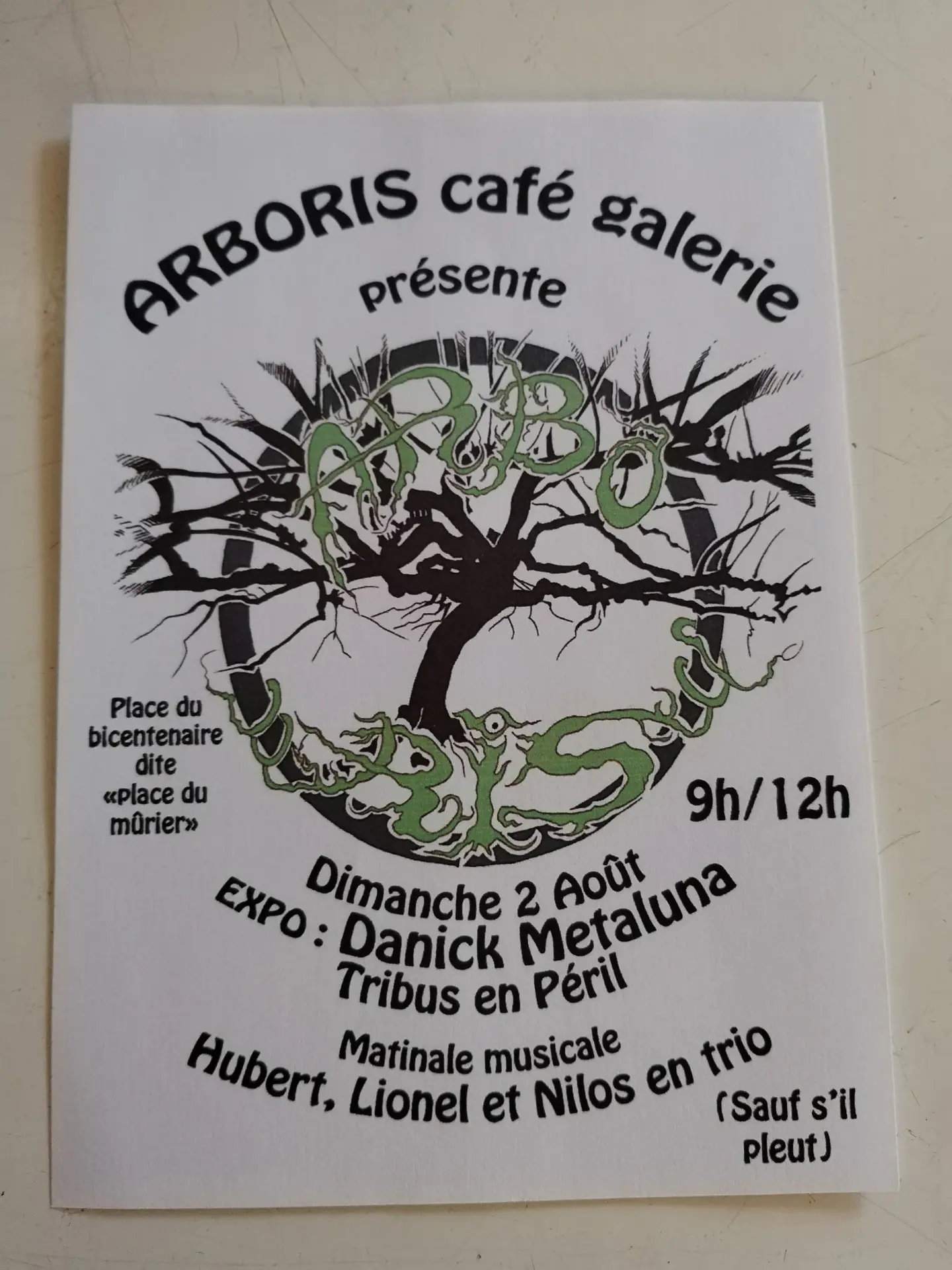 Matinée musicale et expo chez Arboris Café-Galerie