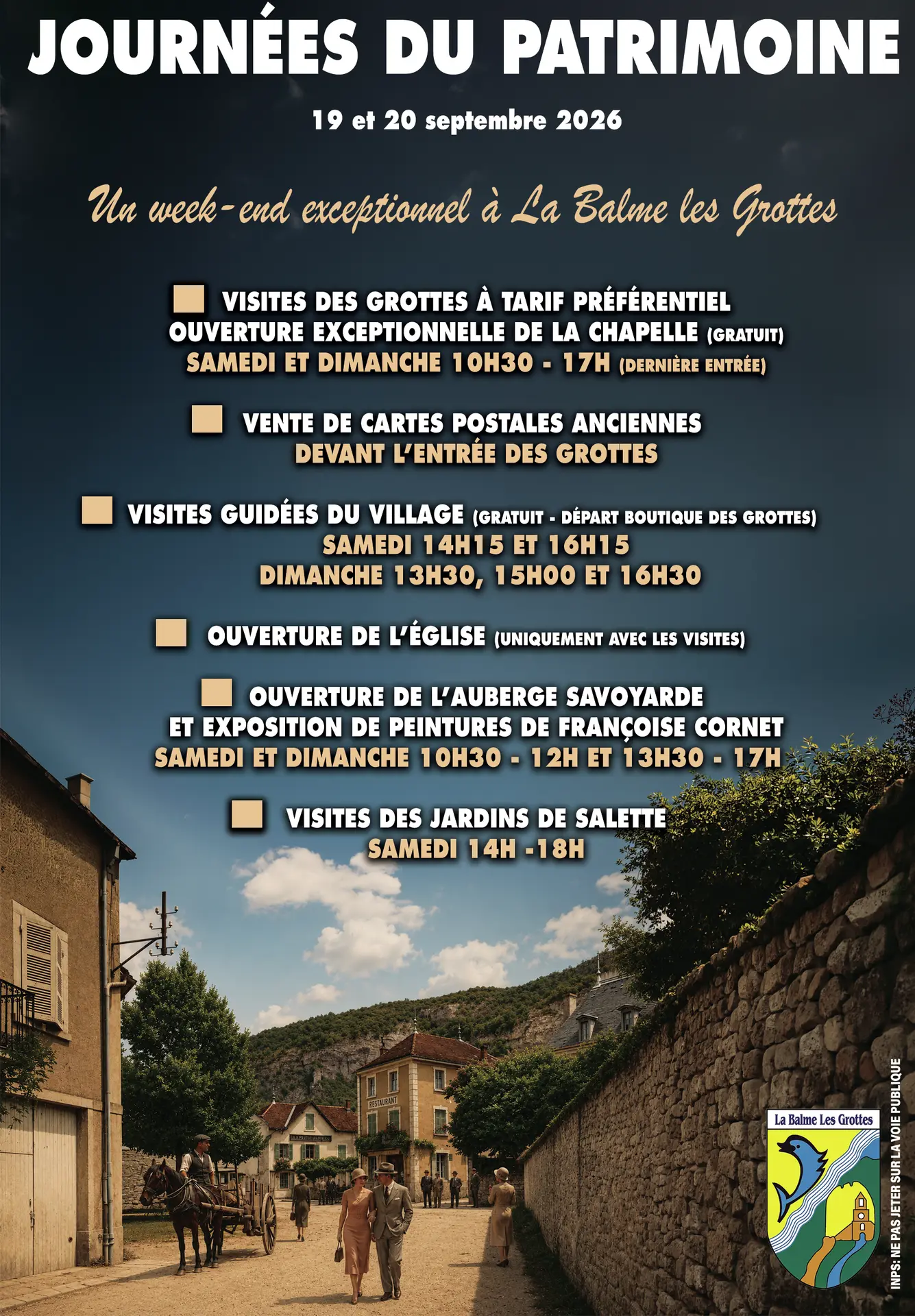 Affiche_journées européenne du patrimoine_ La Balme les grottes