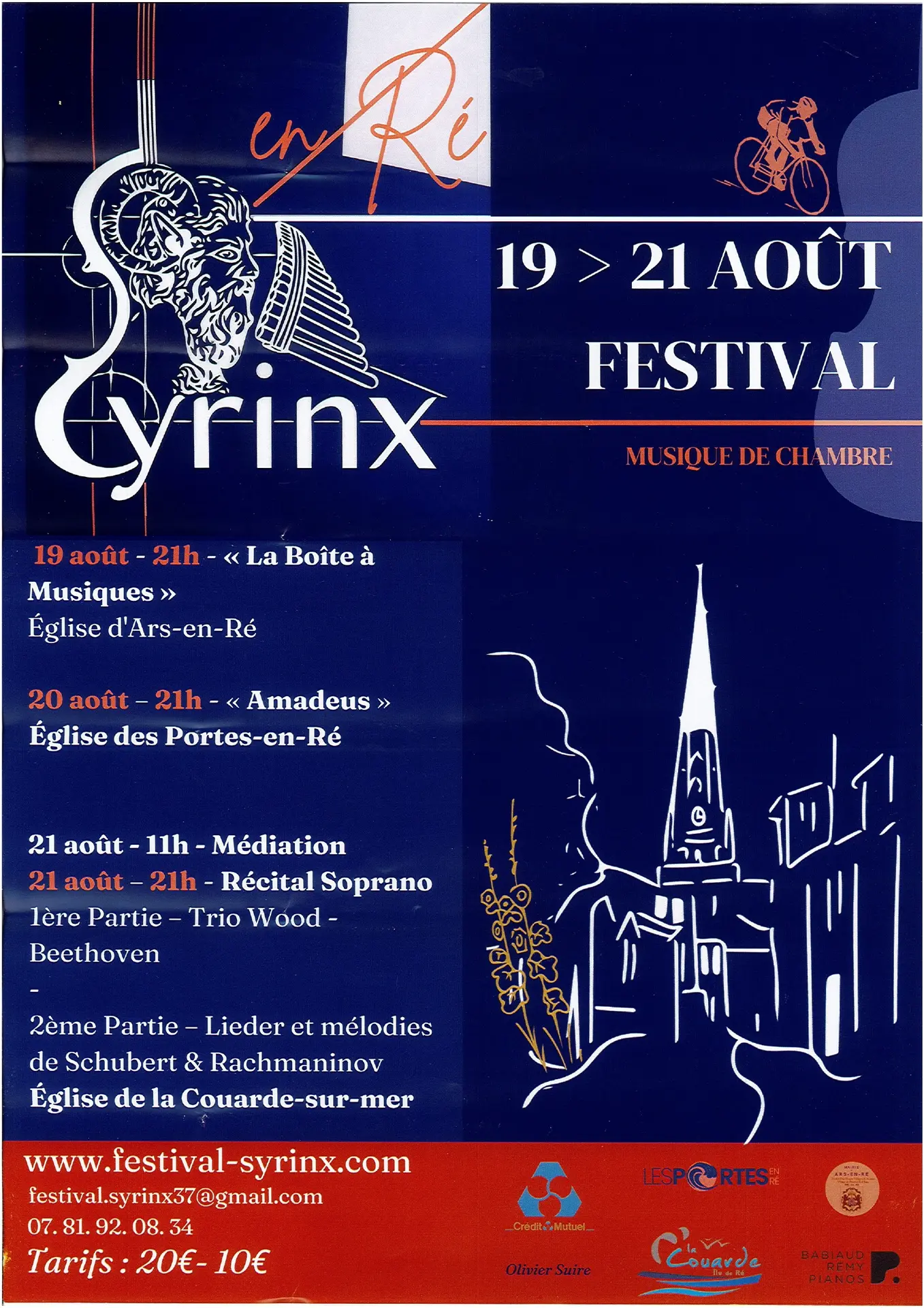 Plakat zu den Konzerten von Syrinx-en-Ré