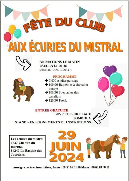Fête du cheval aux écuries du Mistral