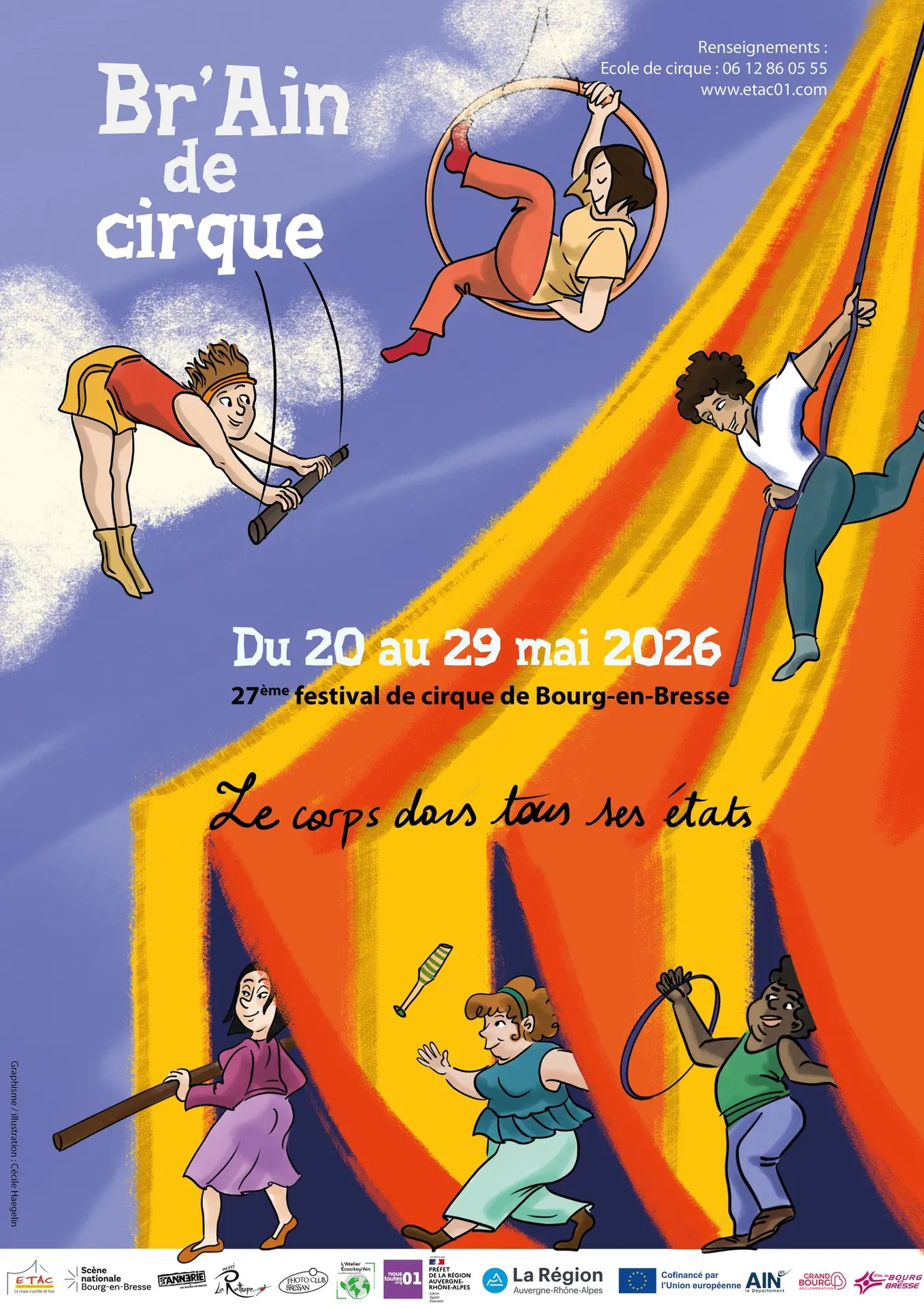 Affiche Festival Br’Ain de Cirque_Bourg-en-Bresse