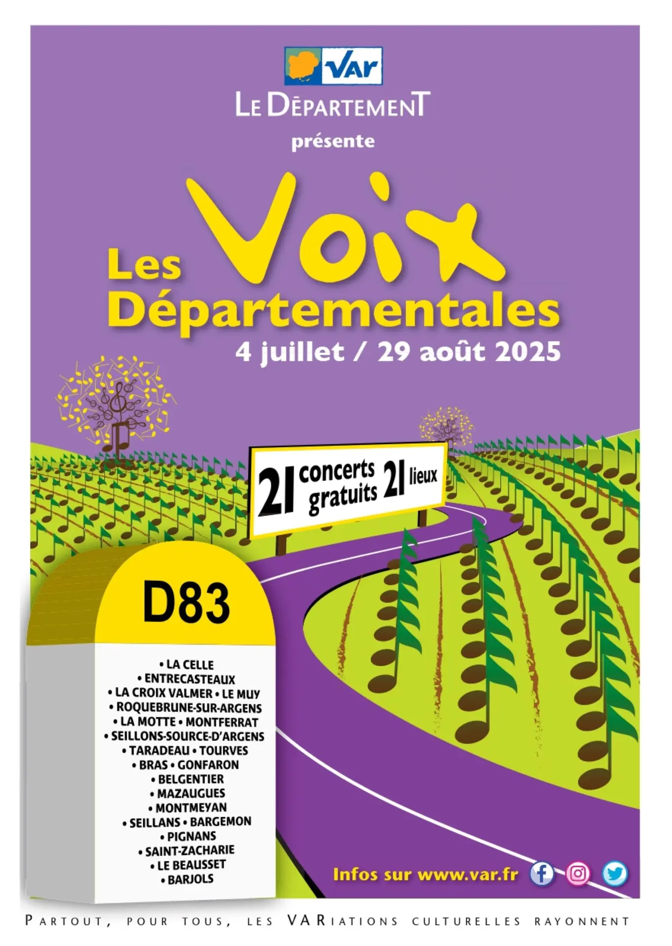 21 concerts gratuits 21 lieux