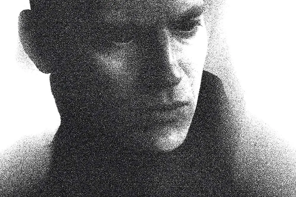 portrait noir et blanc en mode pointillé