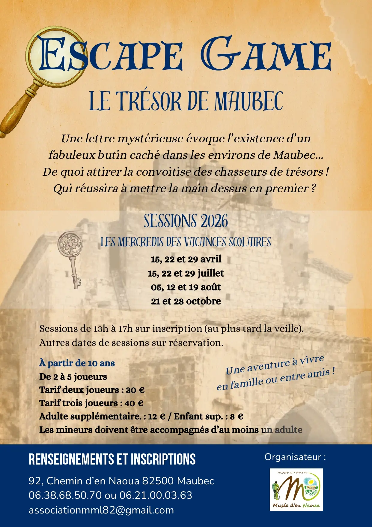 Escape game : Le trésor disparu de Maubec