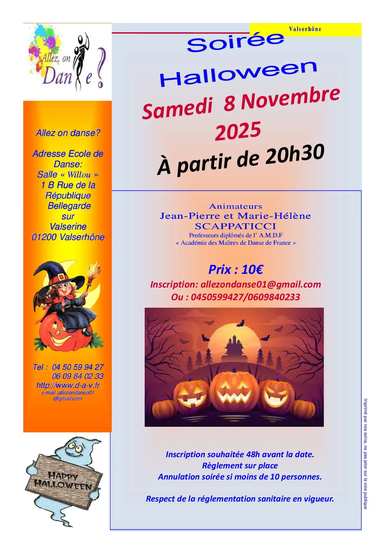 Soirée toutes danse Halloween_Valserhône