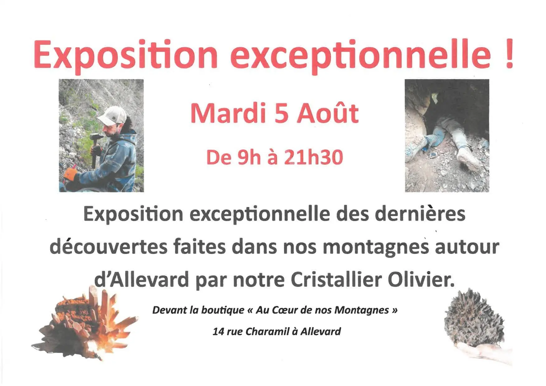 Exposition du cristallier Olivier_Allevard