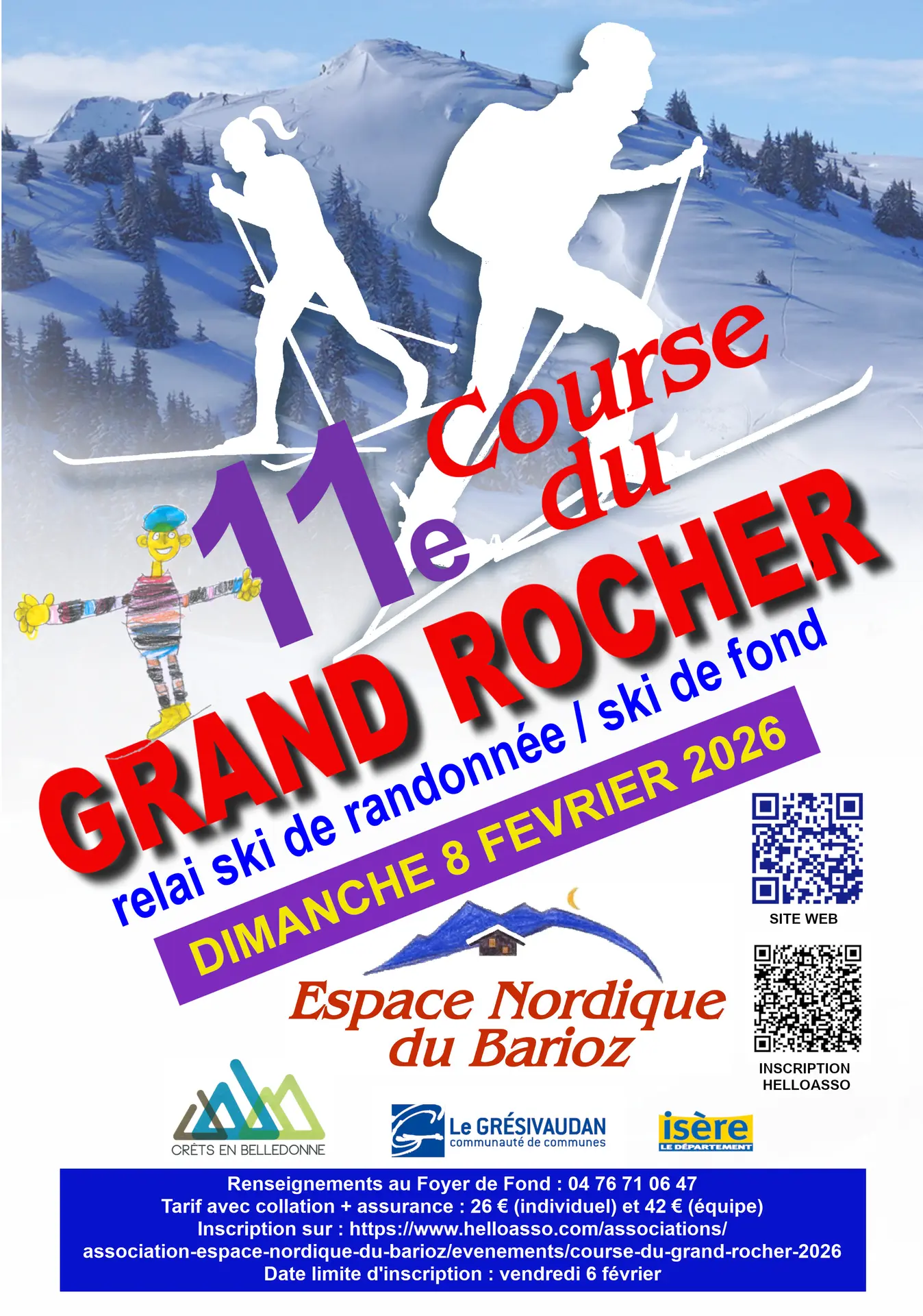 Course du Grand Rocher_Espace nordique du  Barioz