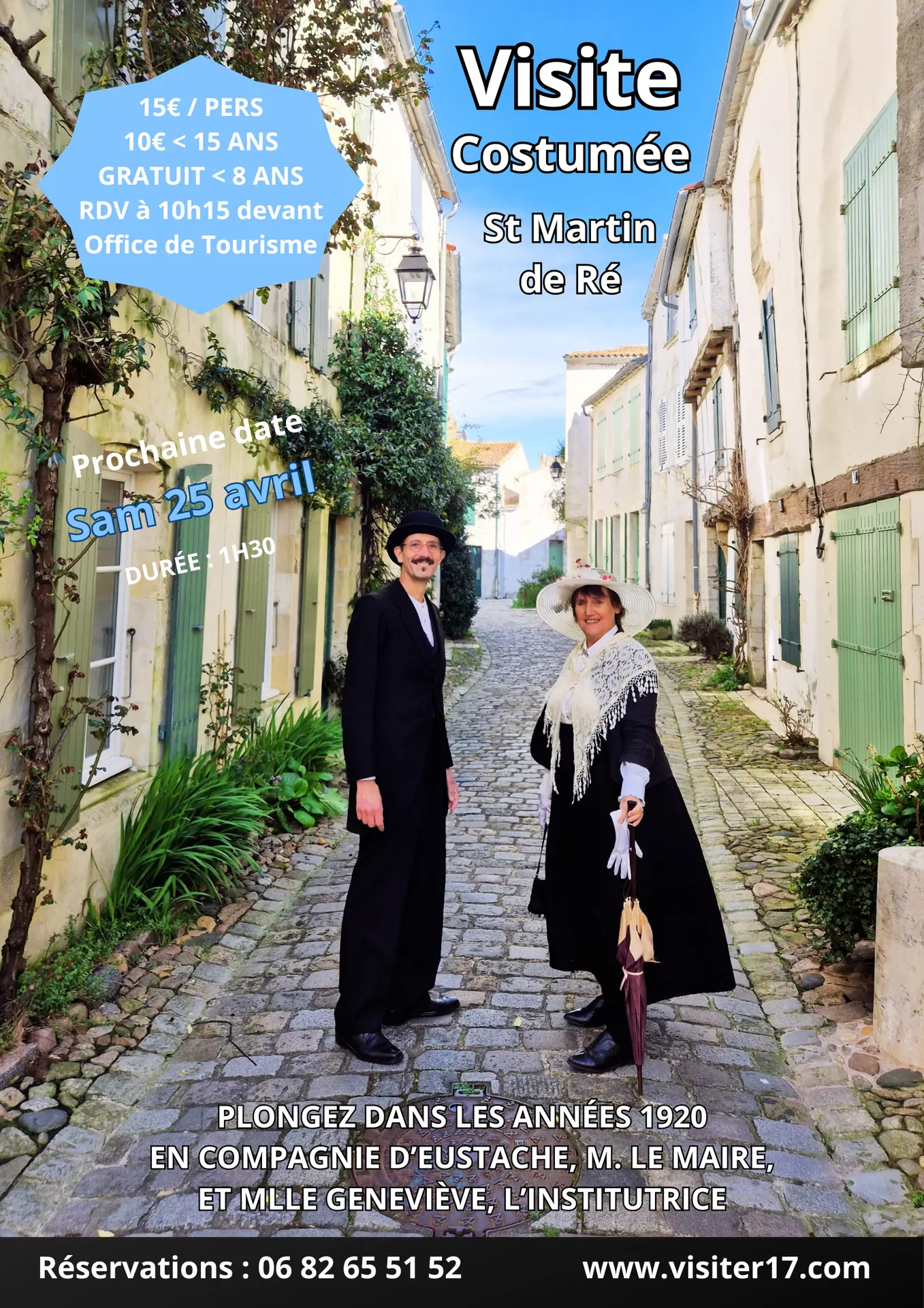 Visite guidée costumée, pour la découverte de Saint-Martin début XXᵉ_Saint-Martin-de-Ré