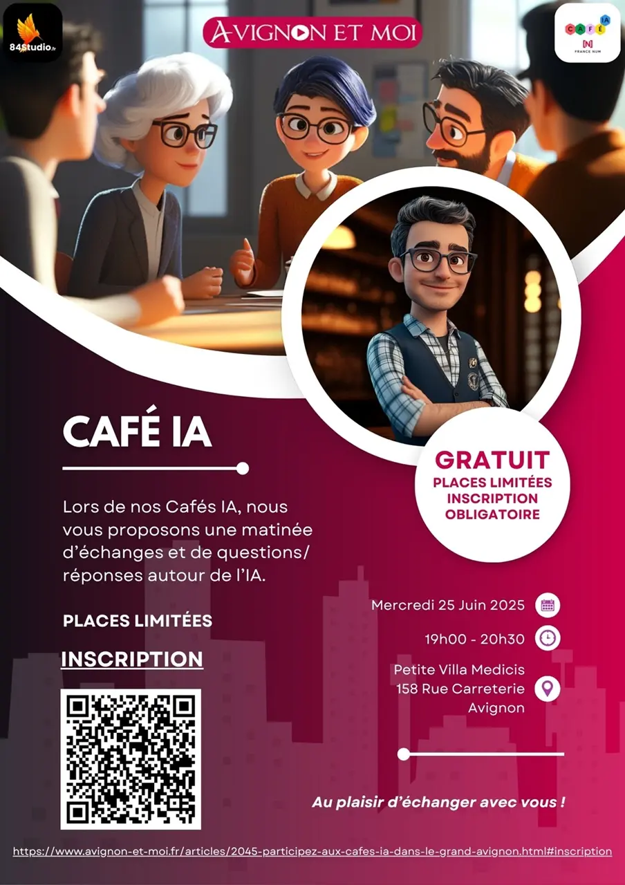 Café IA – Rencontre et échanges autour de l’intelligence artificielle_Avignon