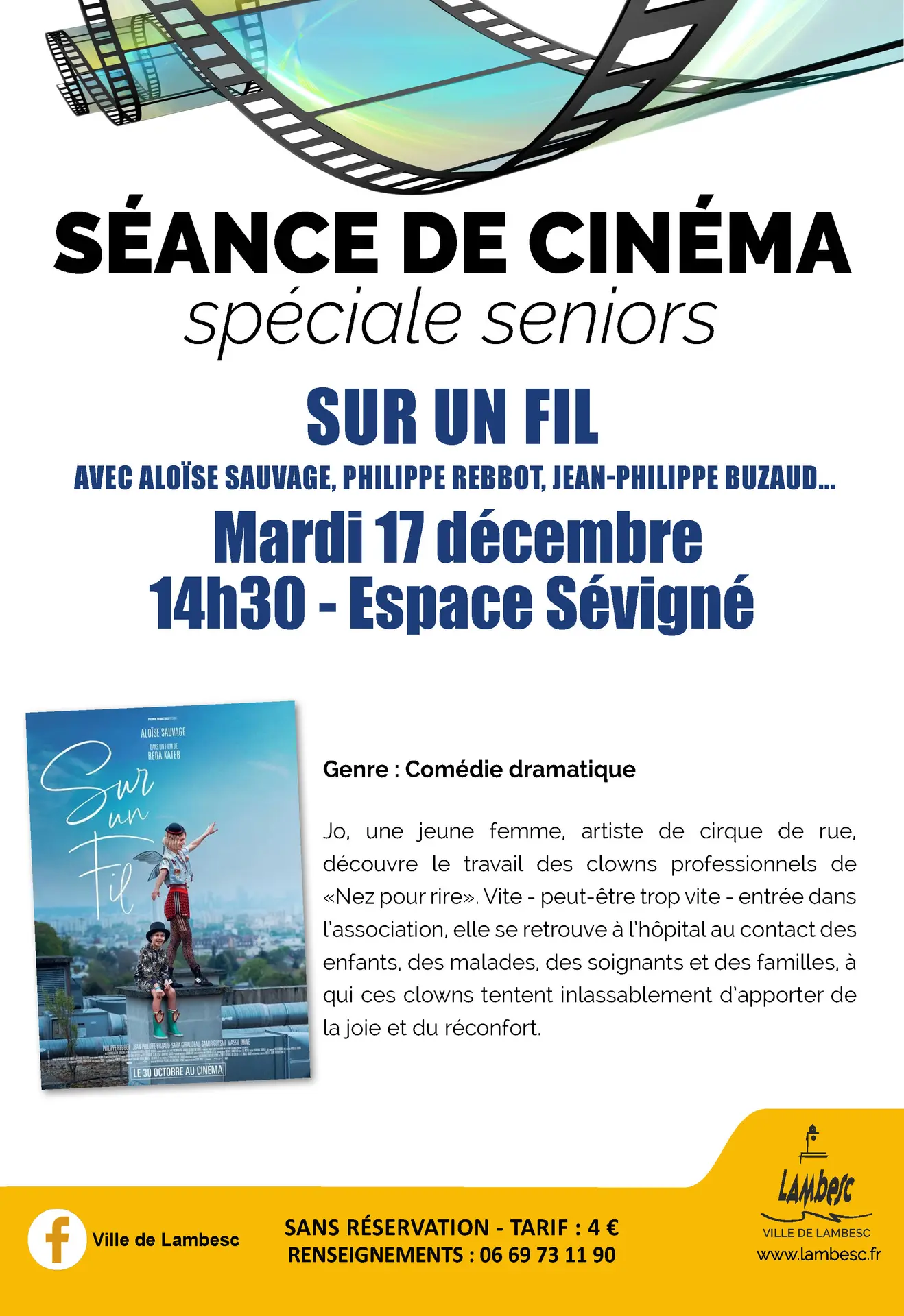 Ciné Seniors - Sur un fil_Lambesc