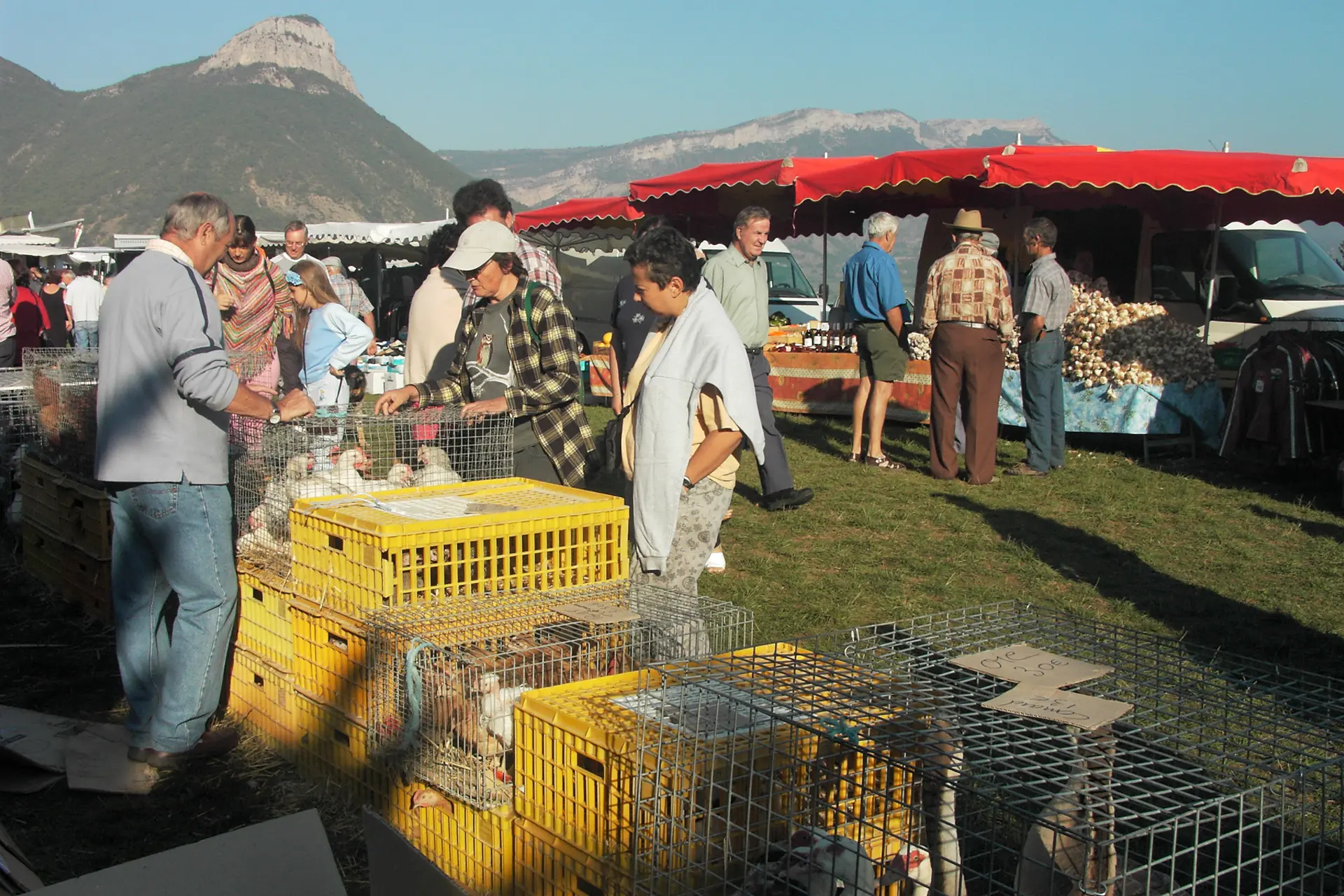 Grand marché sur le plateau de Lagrand