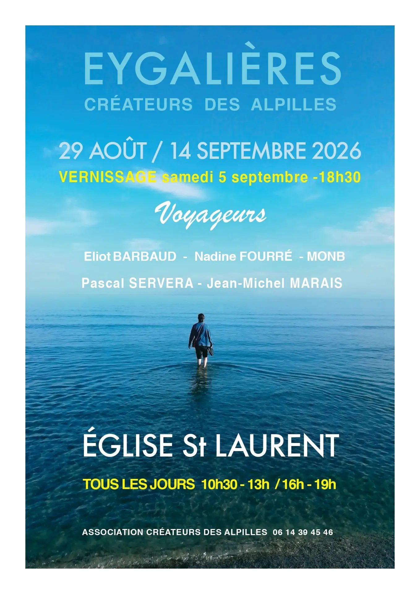 Affiche Exposition Créateurs des Alpilles : Voyageurs à Eygalières 29.08 au 14.09.26