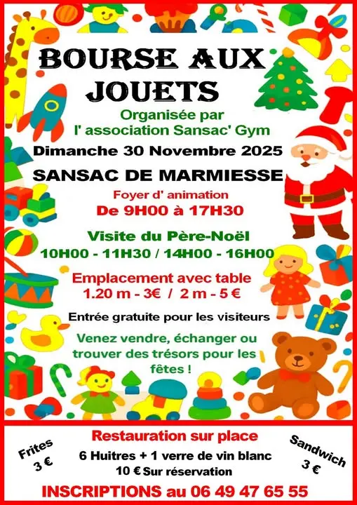 Bourse aux jouets à Sansac de Marmiesse