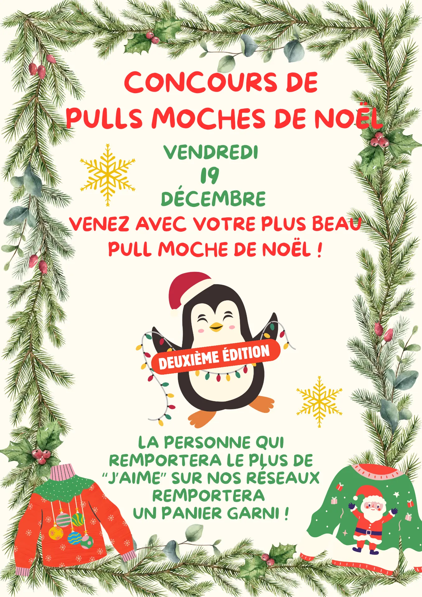 Concours de pulls moches de Noêl