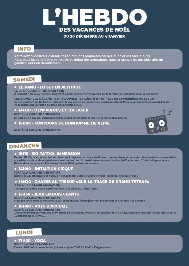 Du 20.12 au 04.01.2026