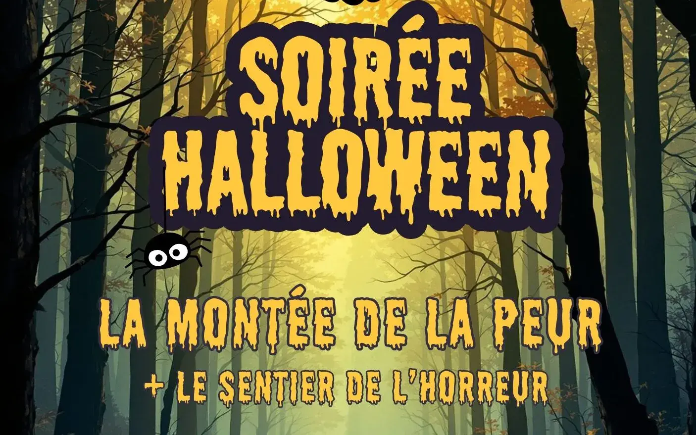 Une affiche montre une forêt inquiétante