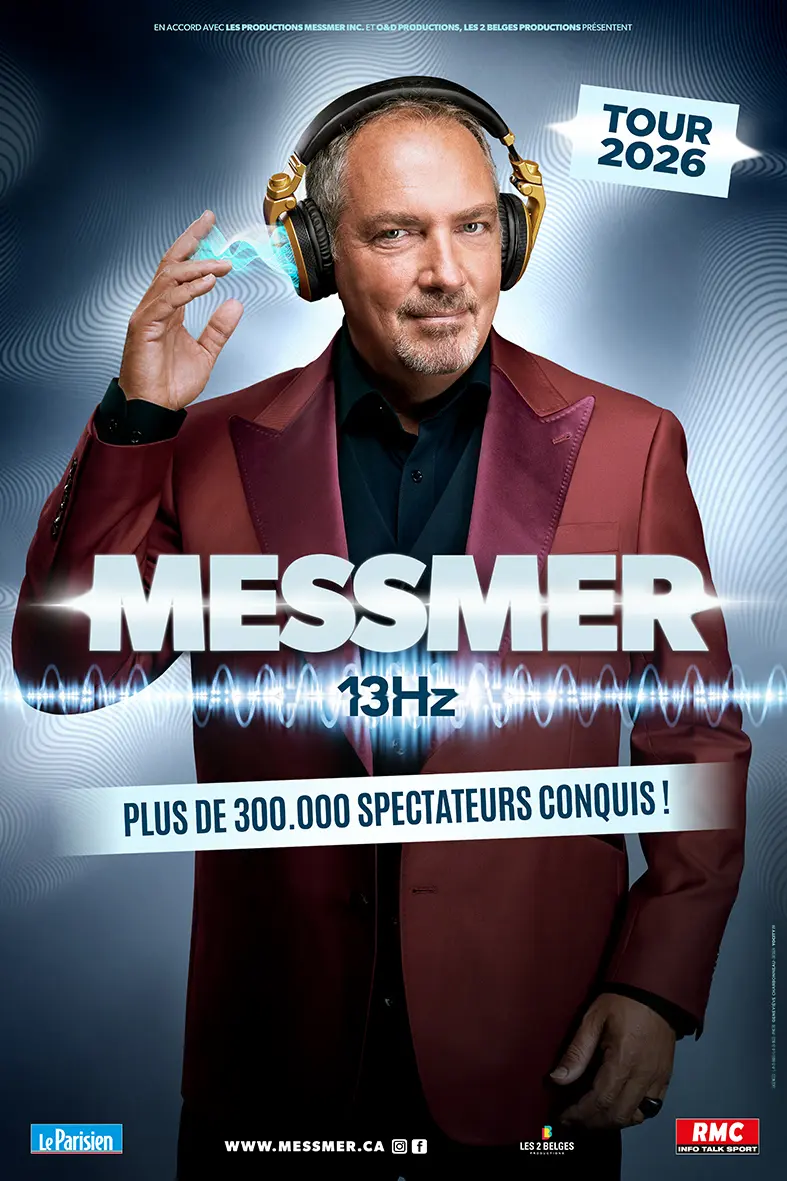l'artiste sur une affiche avec un casque audio sur les oreilles