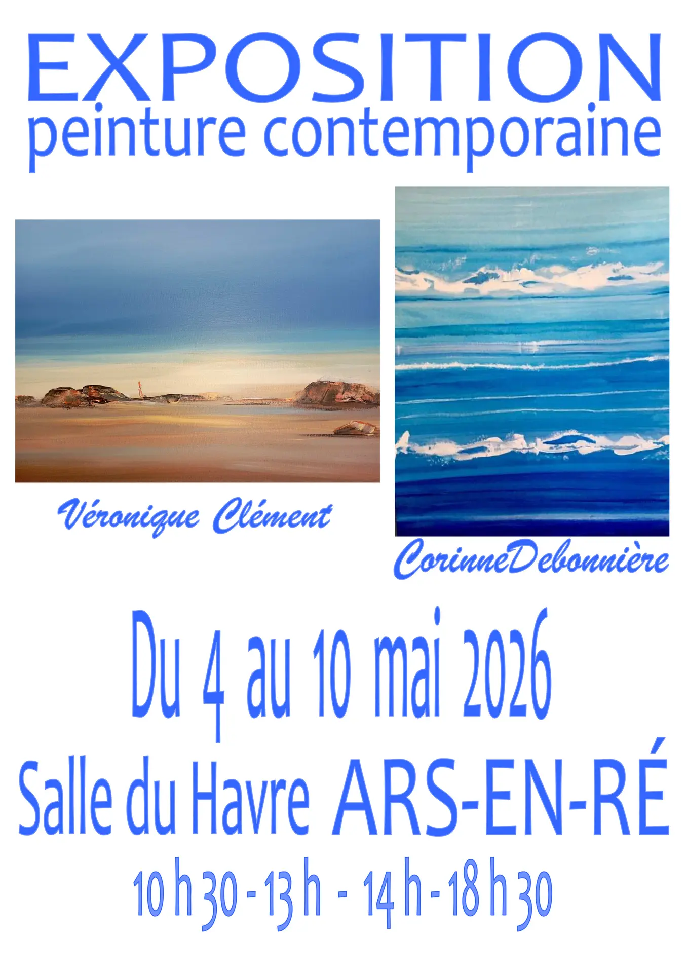 Cartel de la exposición Véronique Clément y Corinne Debonnière