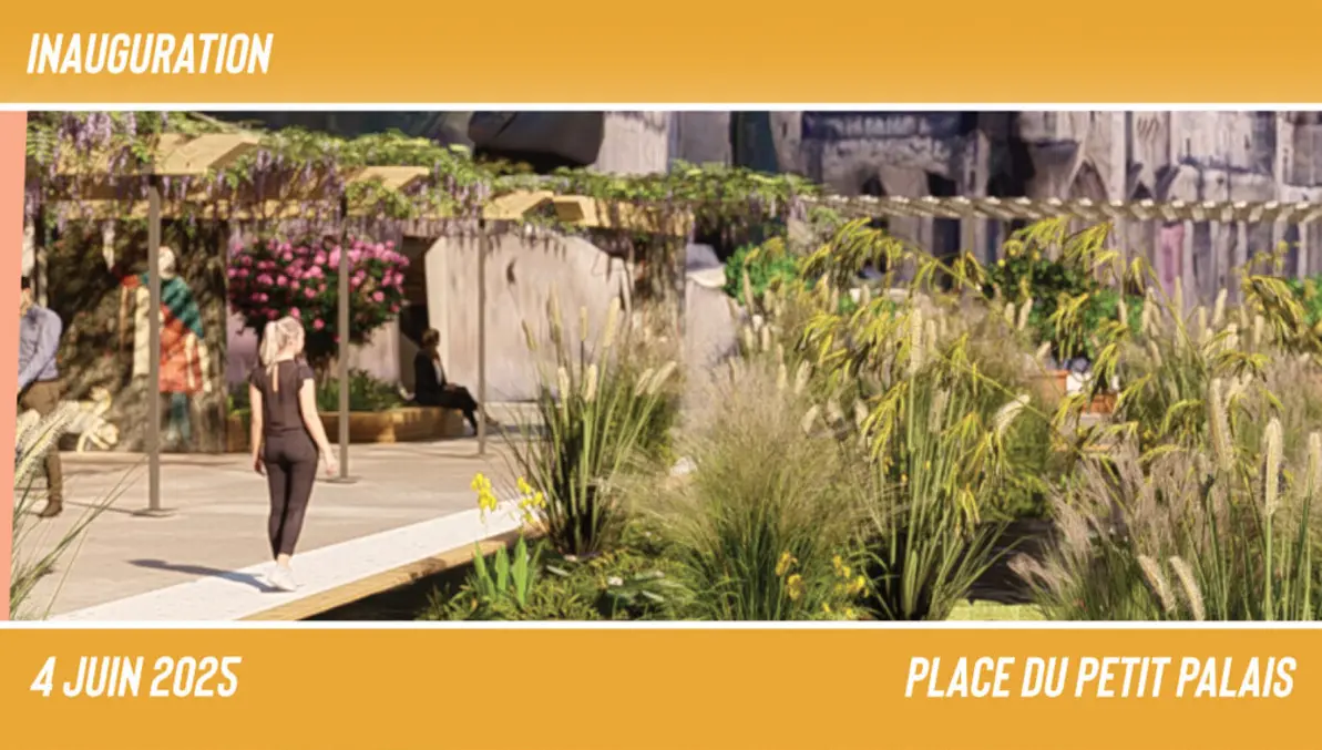 Inauguration du Jardin éphémère Place du Petit Palais