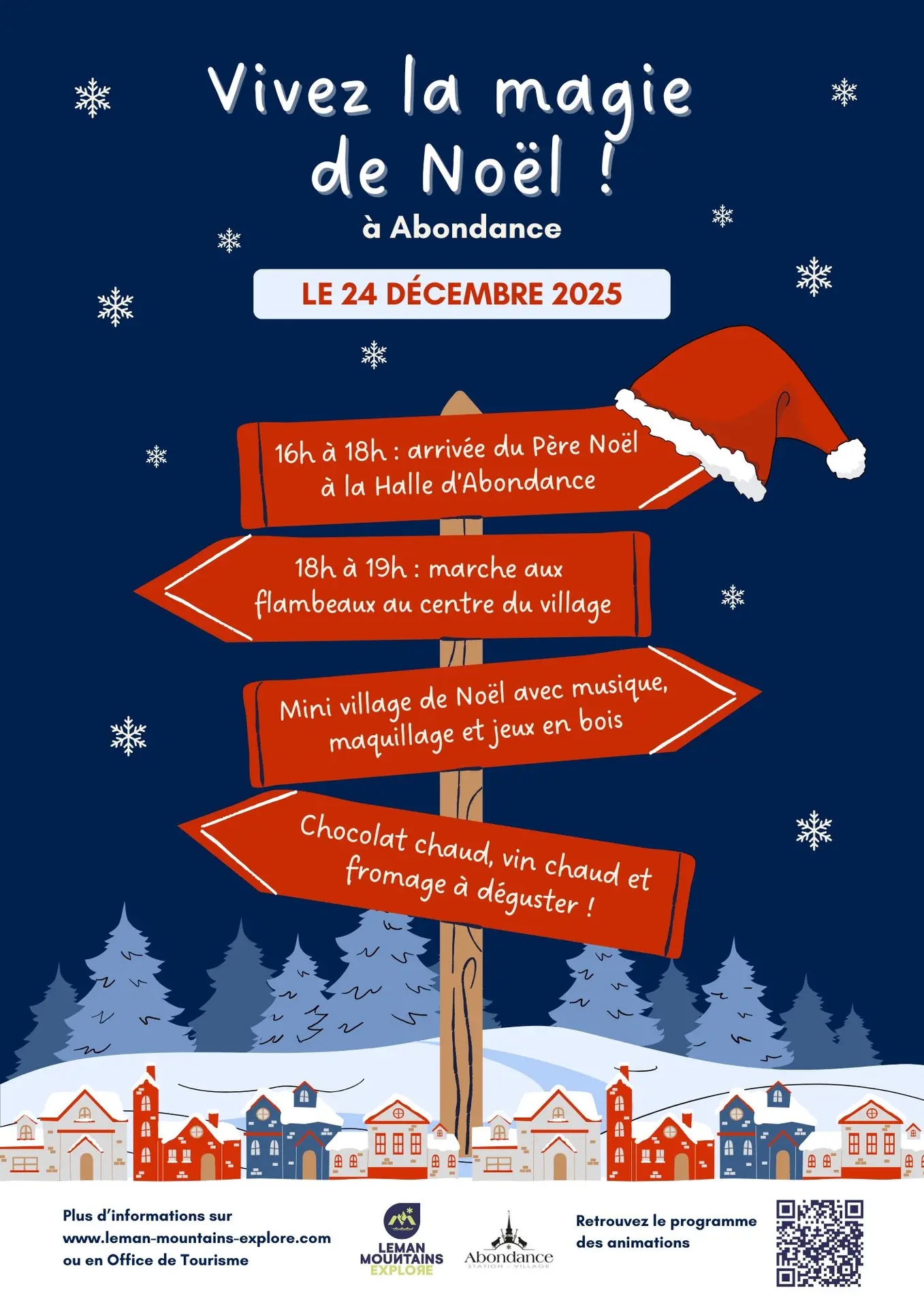 Affiche réveillon de noël Abondance