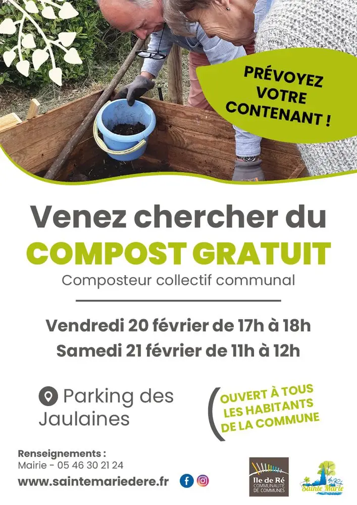 Compost gratuit - Parking des Jaulaines - Sainte-Marie-de-Ré