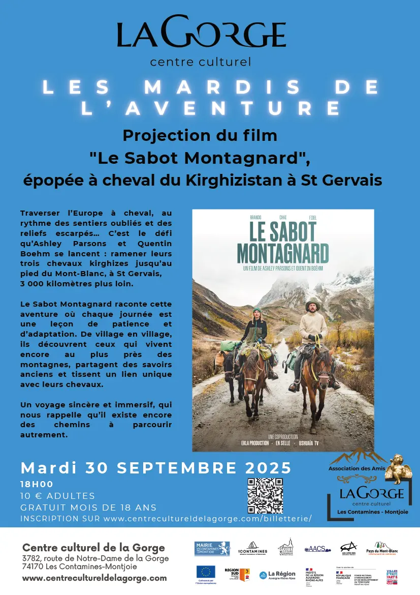 Les mardis de l'aventure : Projection du film Le sabot montagnard - au Centre Culturel de la Gorge_Les Contamines-Montjoie