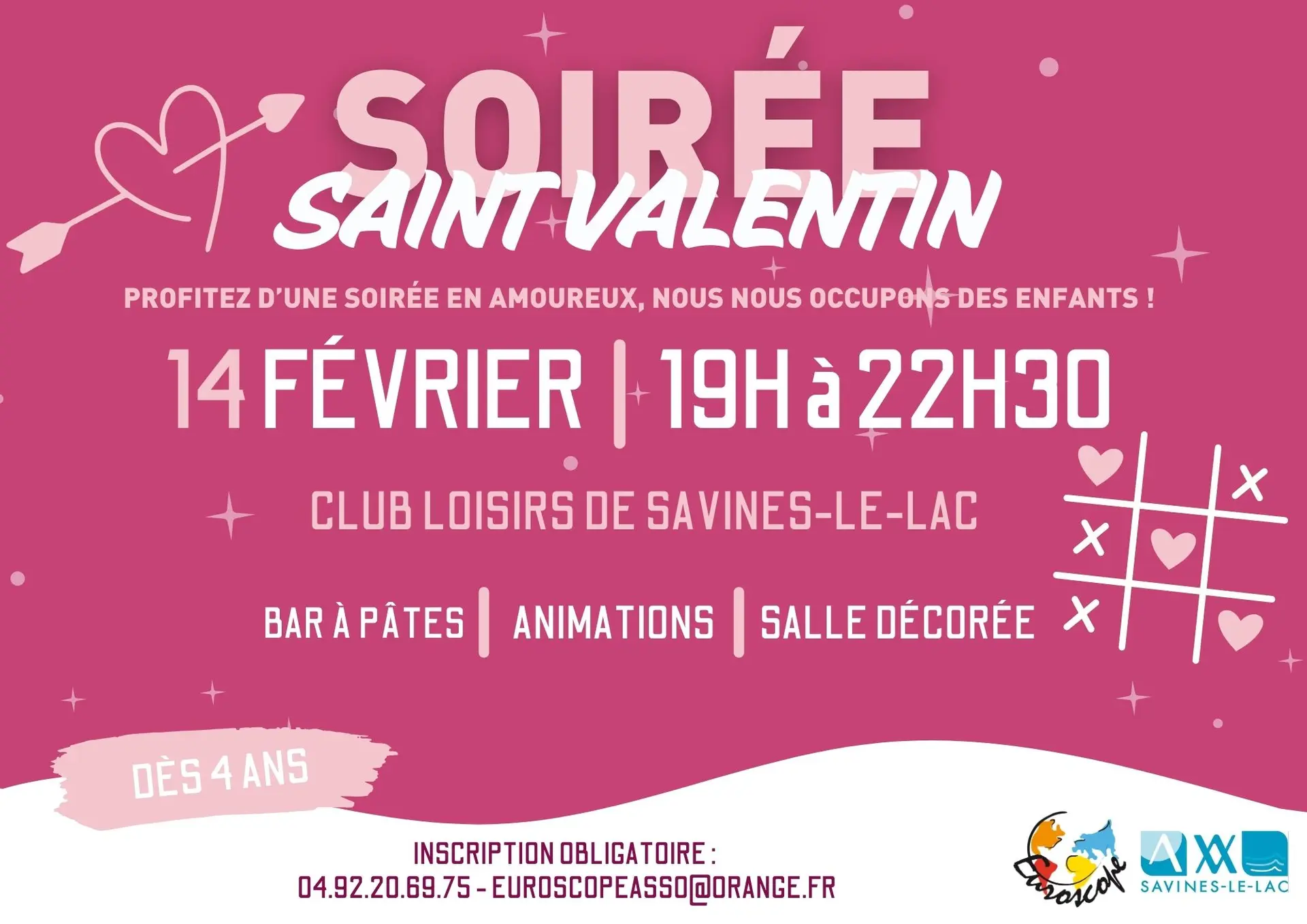 Soirée Saint Valentin pour les enfants SAVINES-LE-LAC