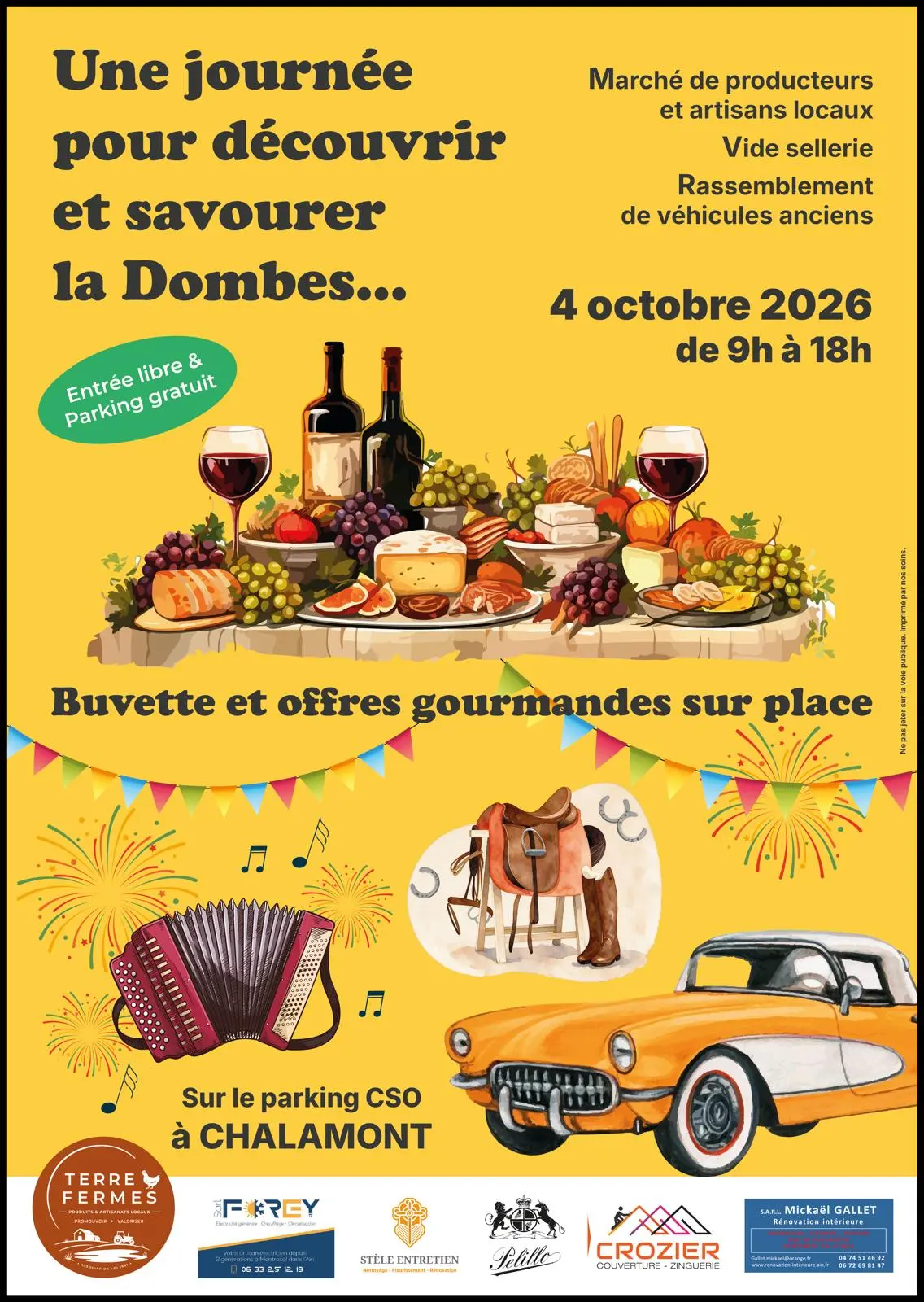 L'affiche détaille le programme de la journée