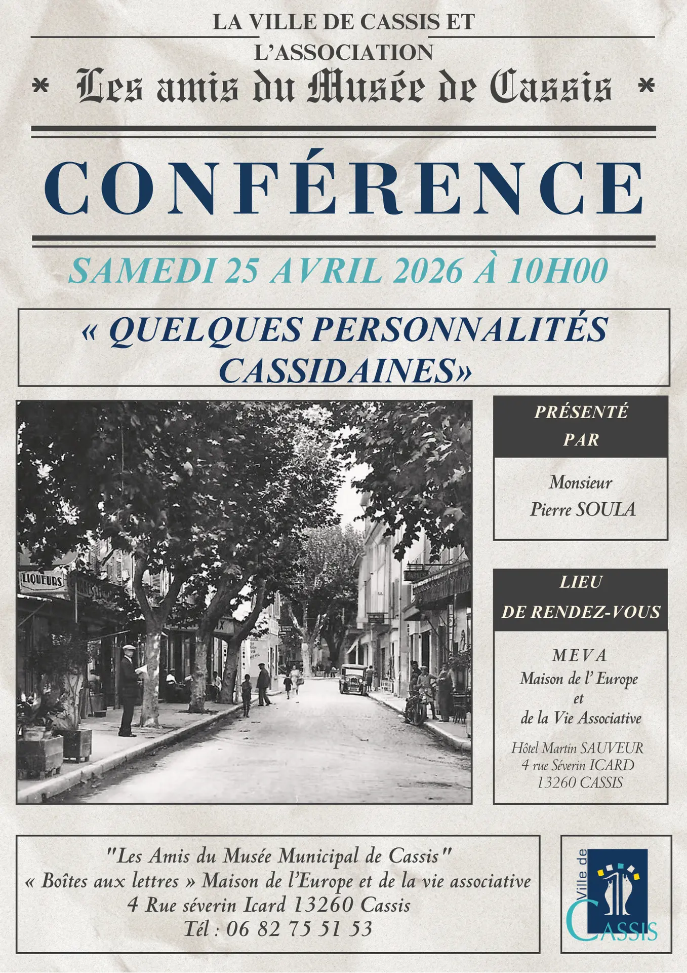 Affiche conférence Quelques personnalités cassidaines