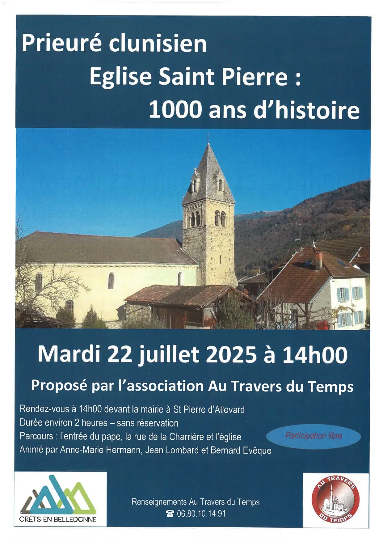 Prieuré clunisien : Eglise Saint Pierre 1000 ans d'histoire_Crêts en Belledonne
