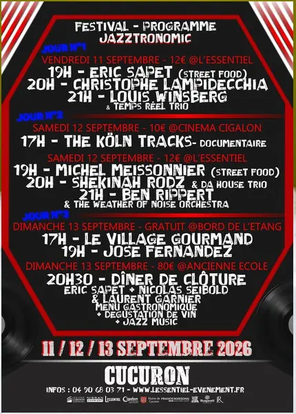 toute première édition du FESTIVAL JAZZTRONOMIC durant 3 jours à l'Essentiel à Cucuron_Cucuron