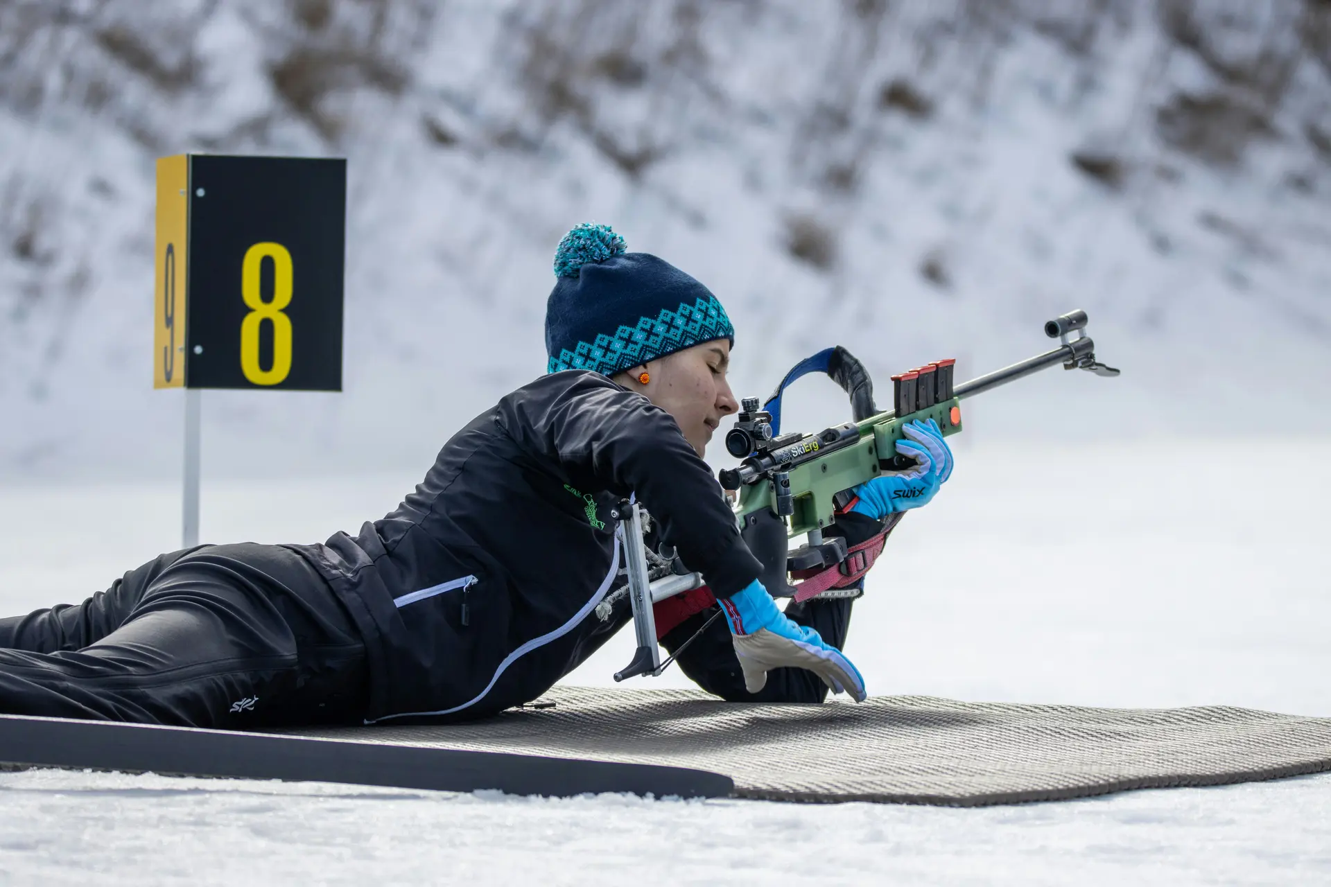 Course biathlon