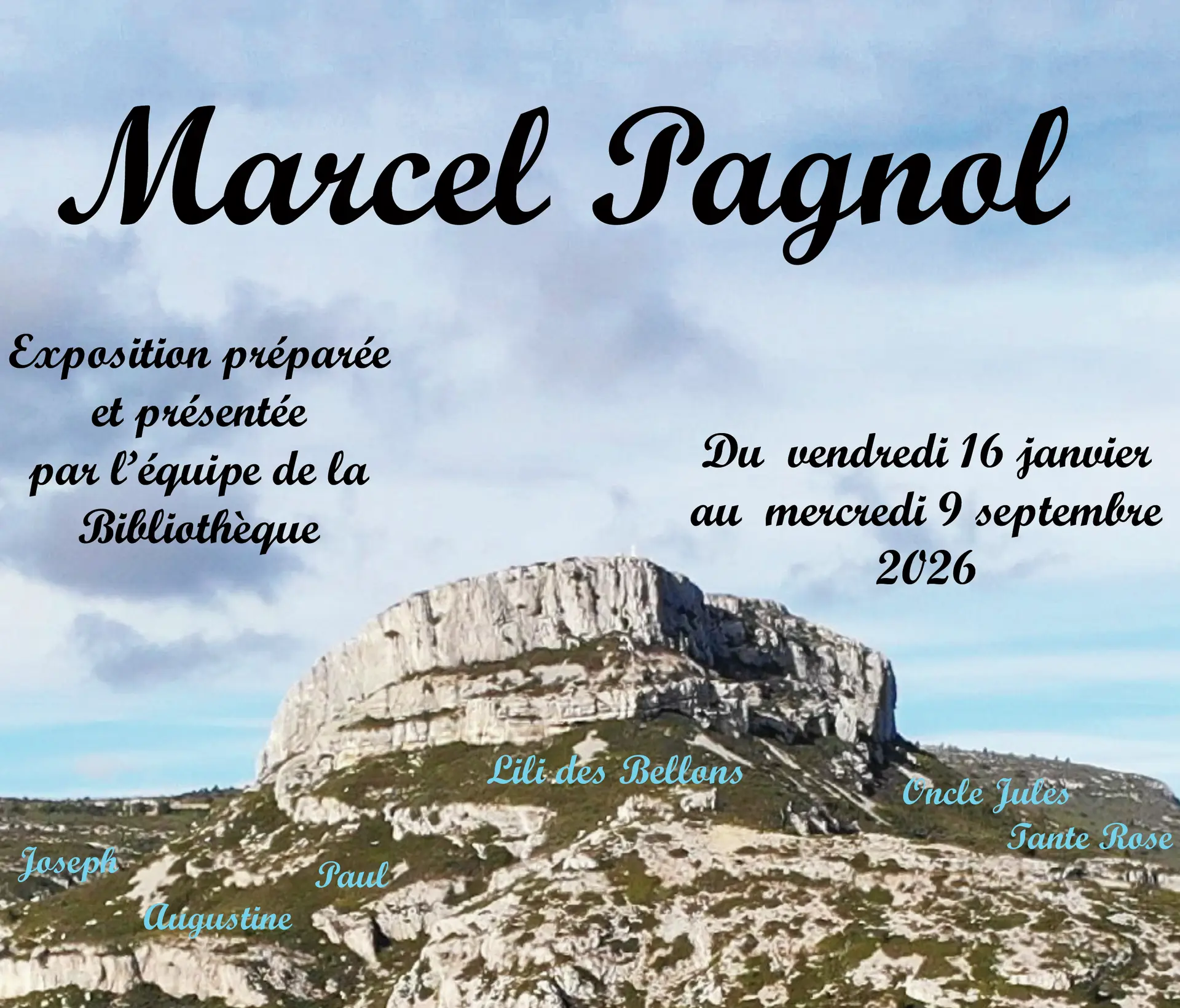 Exposition « Marcel Pagnol » à la Bibliothèque Municipale de Cassis