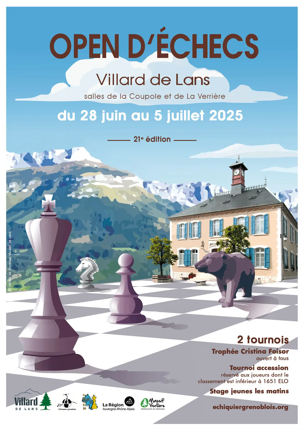 affiche du tournoi d'échecs