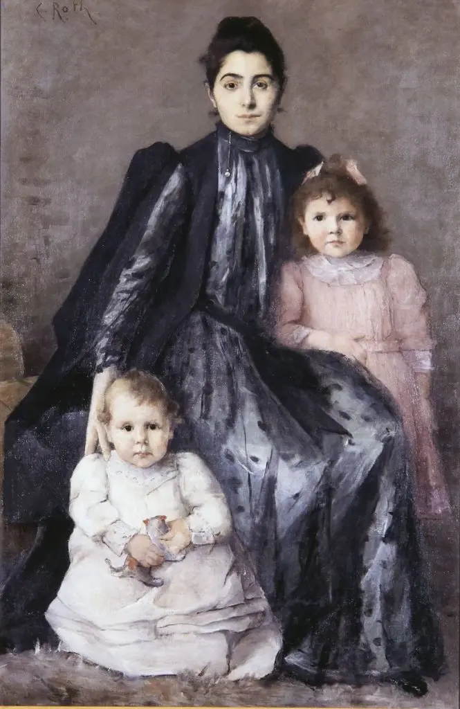 Clémence Roth, Portrait d'une femme avec deux enfants