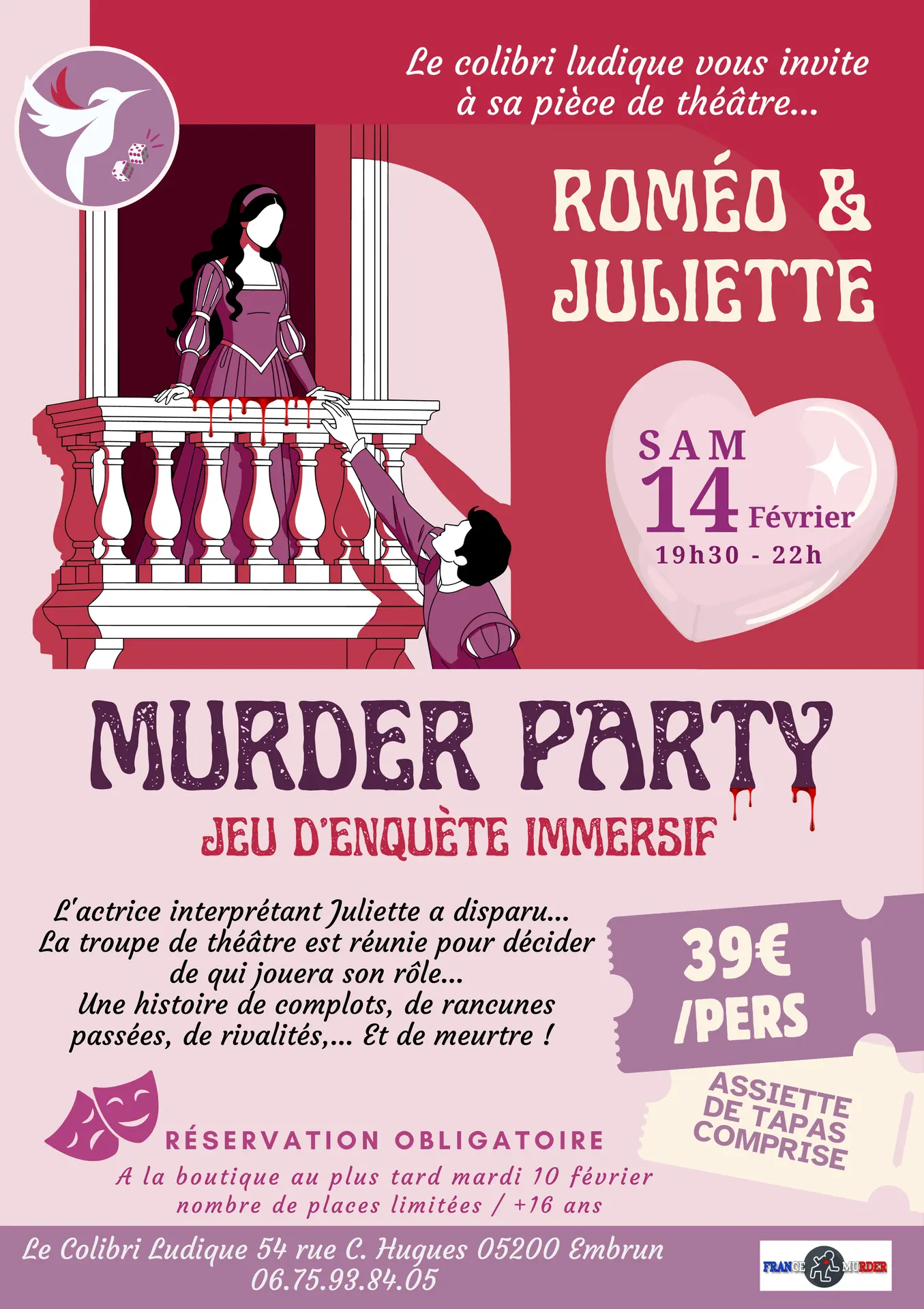 Murder Party : Roméo et Juliette EMBRUN