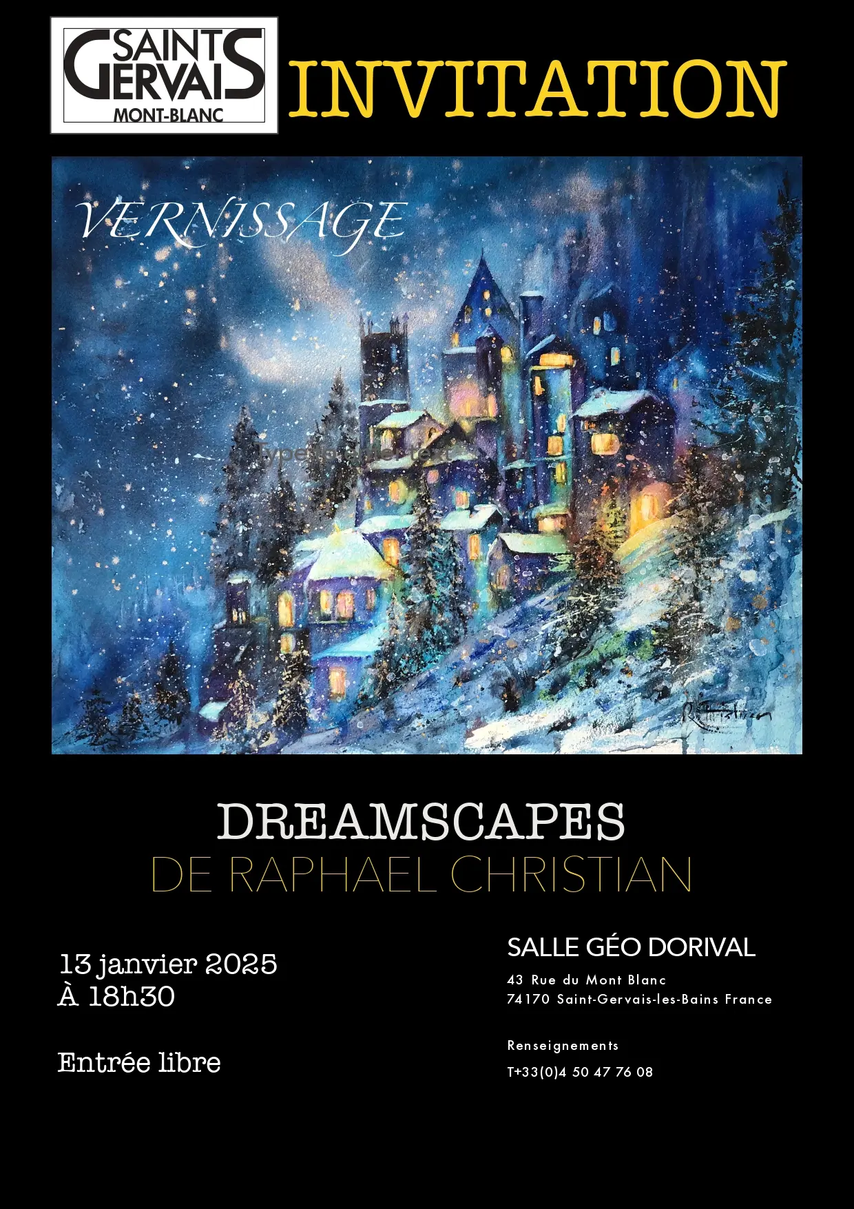 Invitation au vernissage - Dreamscapes