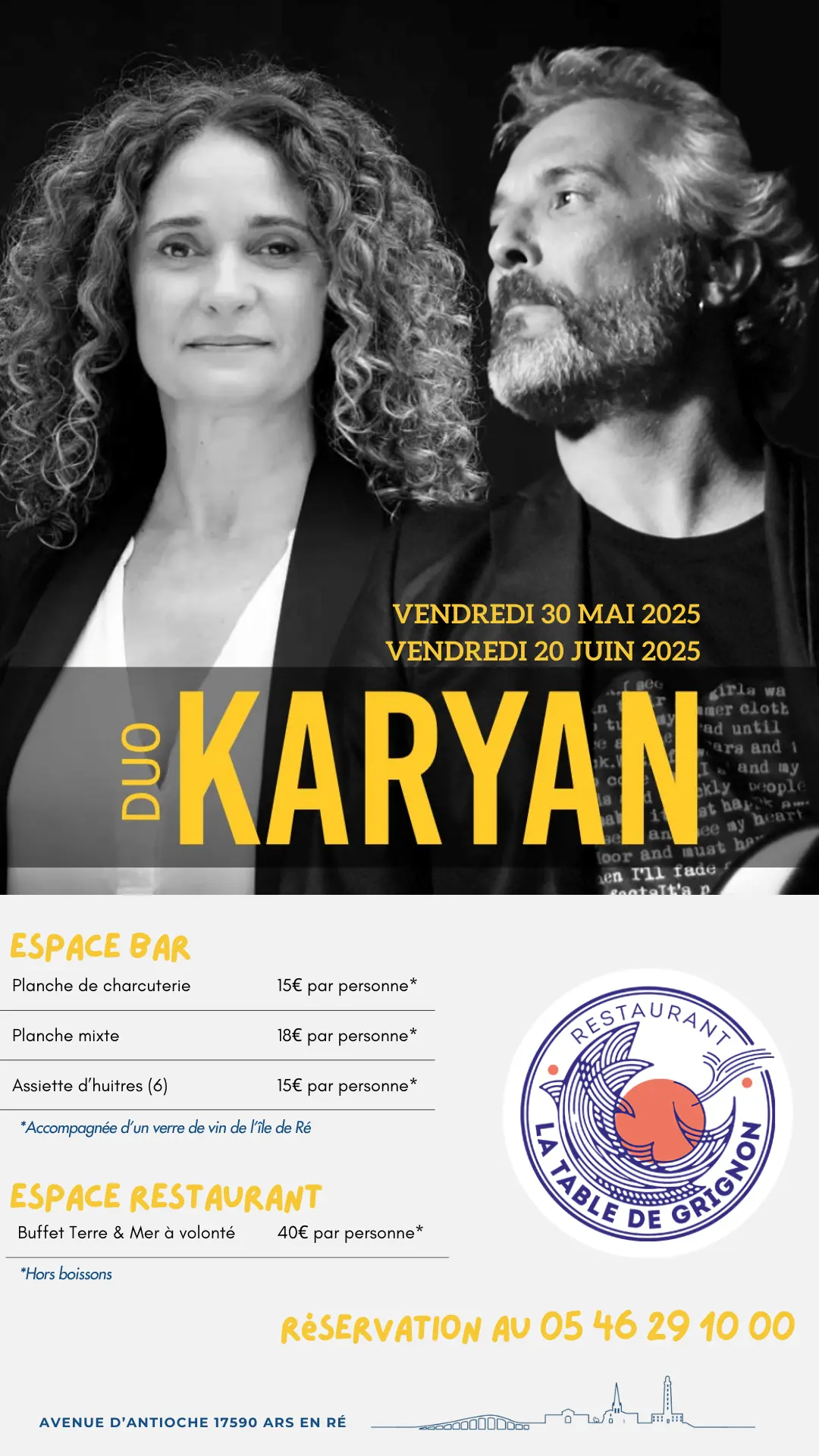 Nos vendredis en musique - Duo Karyan