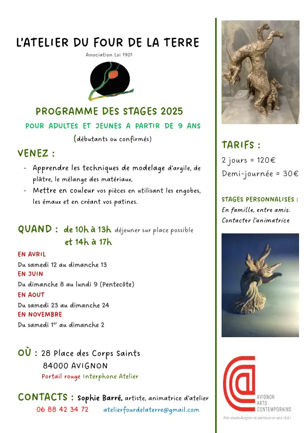Atelier four de la Terre - Stage enfant juin