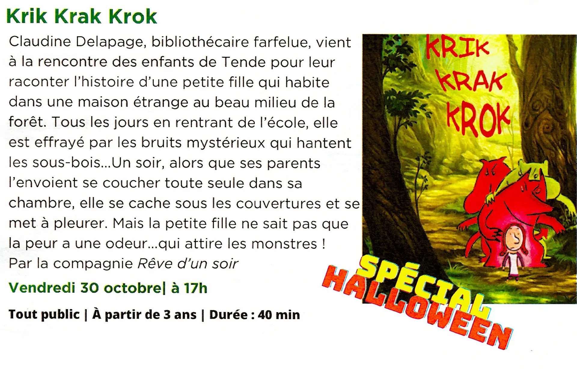 Spéctacle Krik Kark Krok