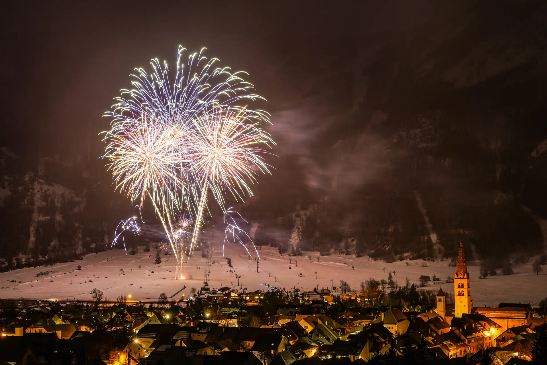 Feu artifice Monêtier