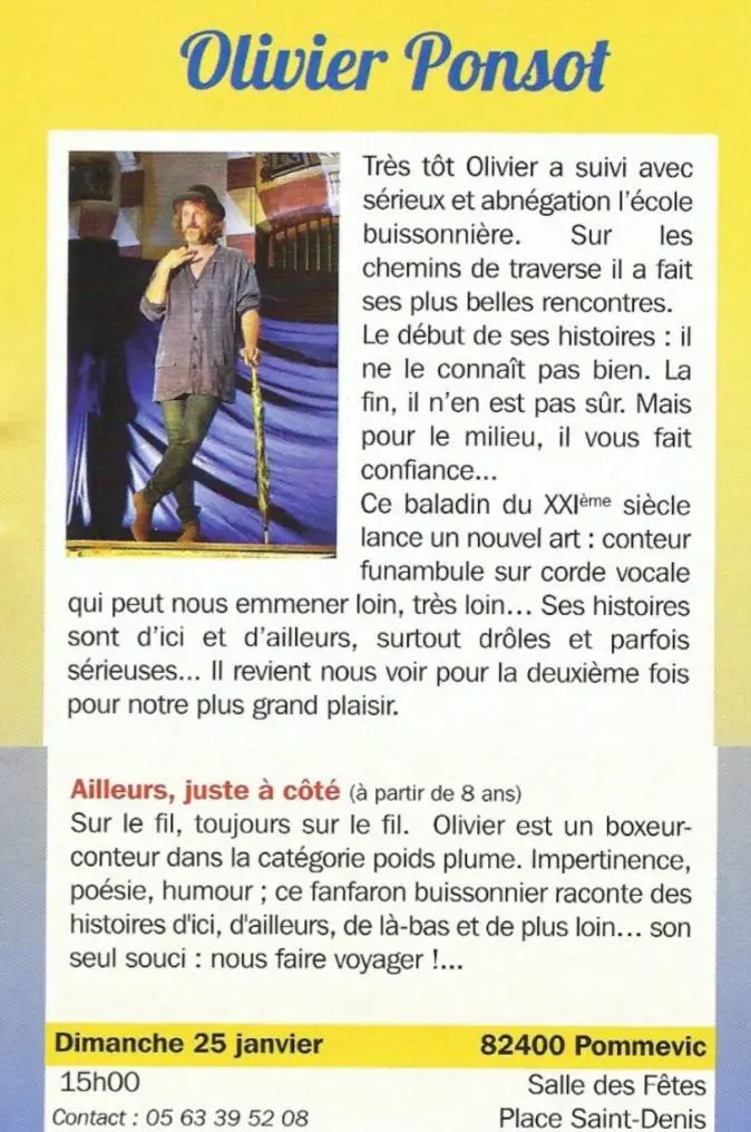 Alors. . . Raconte! 30e Festival_Pommevic