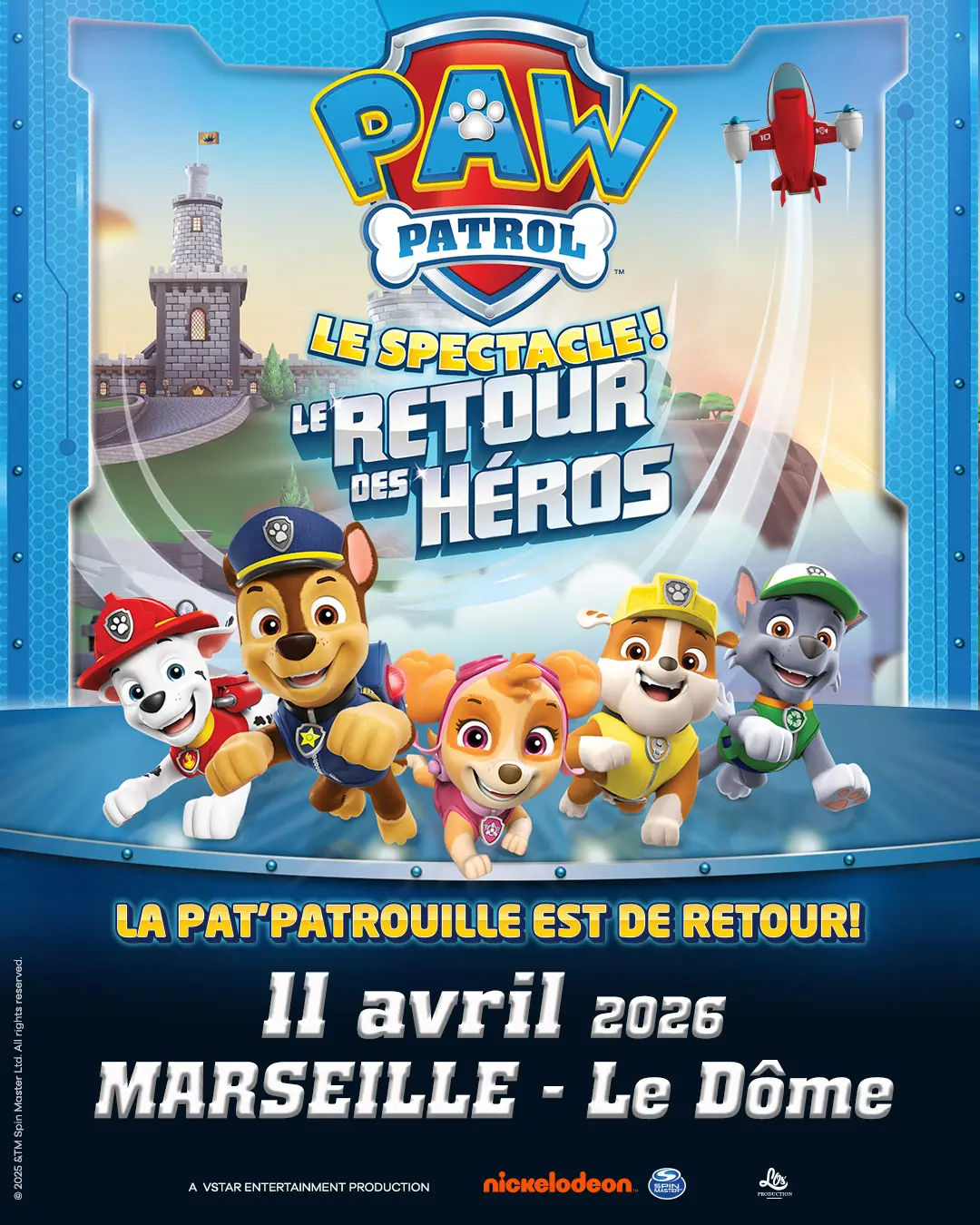 affiche avec les héros du film d'animation