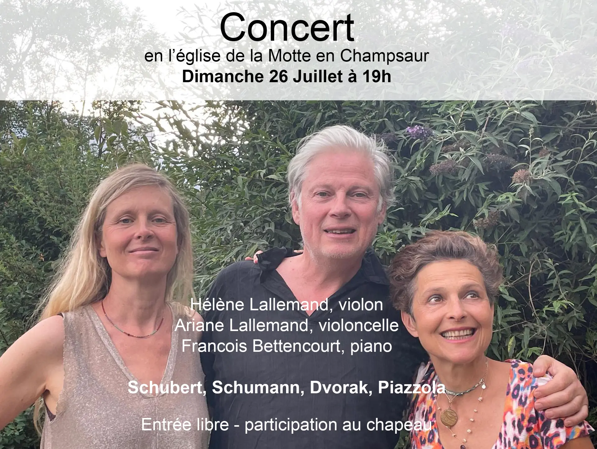 Concert Trio Violon Violoncelle Piano