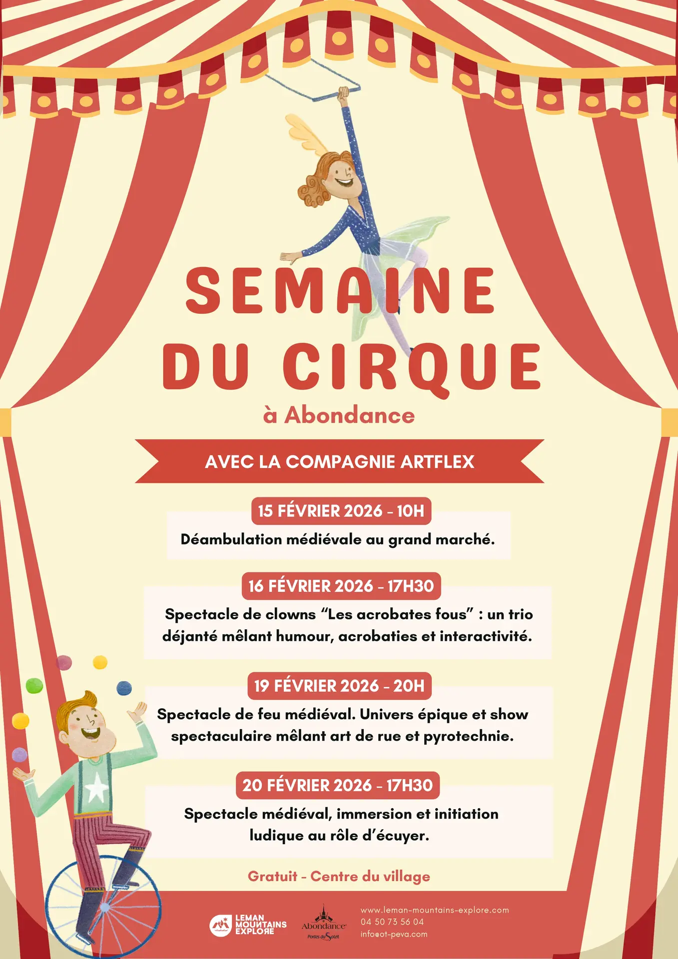 Affiche semaine du cirque Abondance
