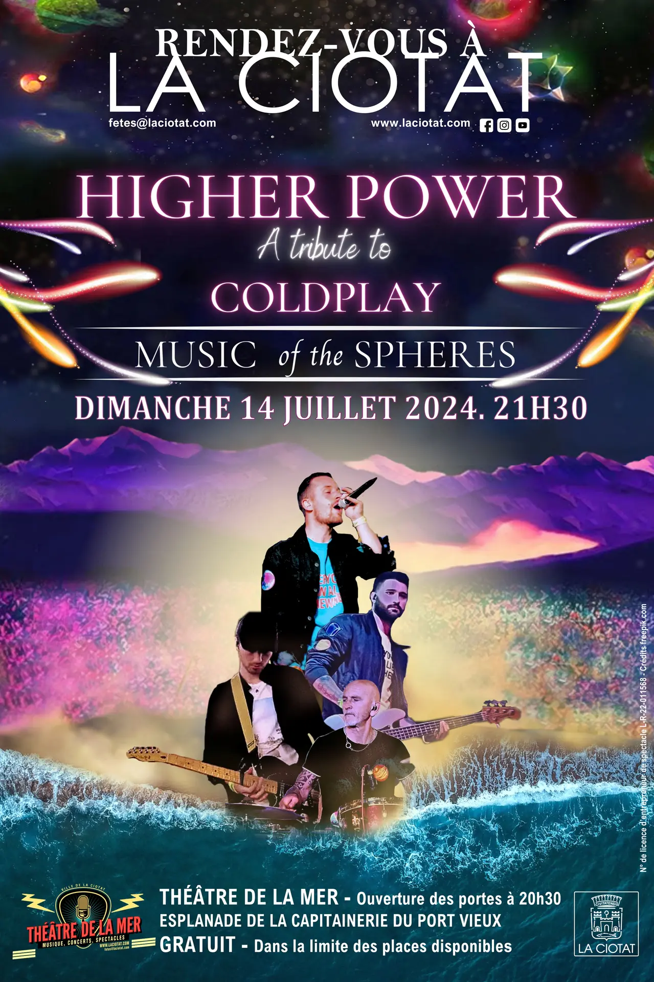 Concert Higher Power - Coldplay Tribute Band