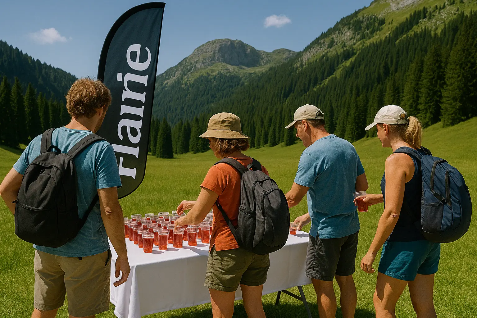 Partager un verre de l'amitié